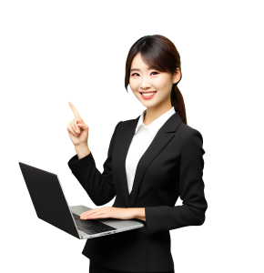 —pngtree—3d office woman presentation with 12224970